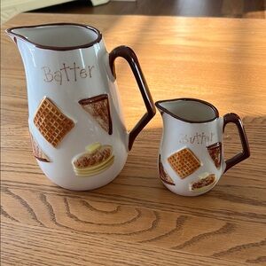 MCM Art Batter Pitcher with Waffle Design butter jug